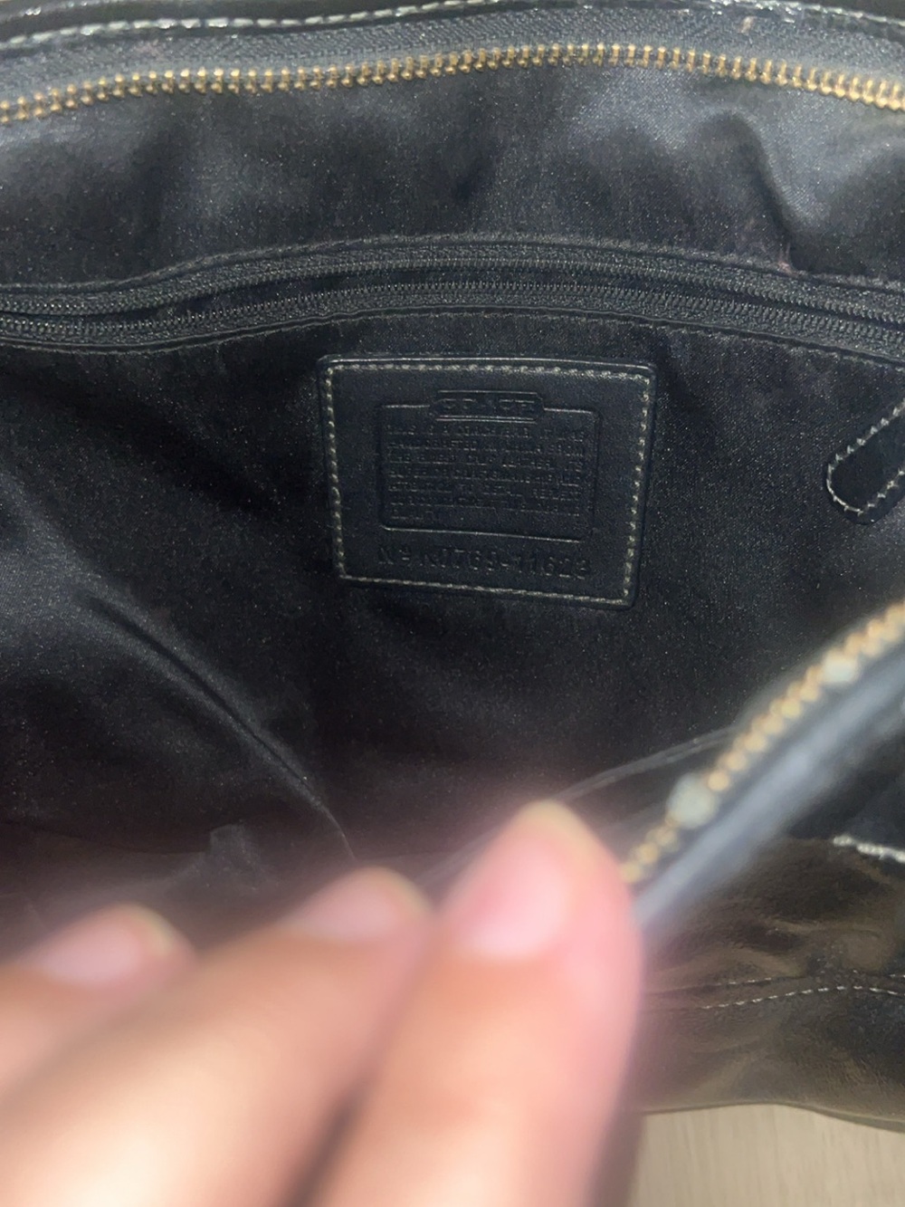 Coach Ergo Patent Leather Hobo Bag Women’s Shoulder black - Picture 2 of 4